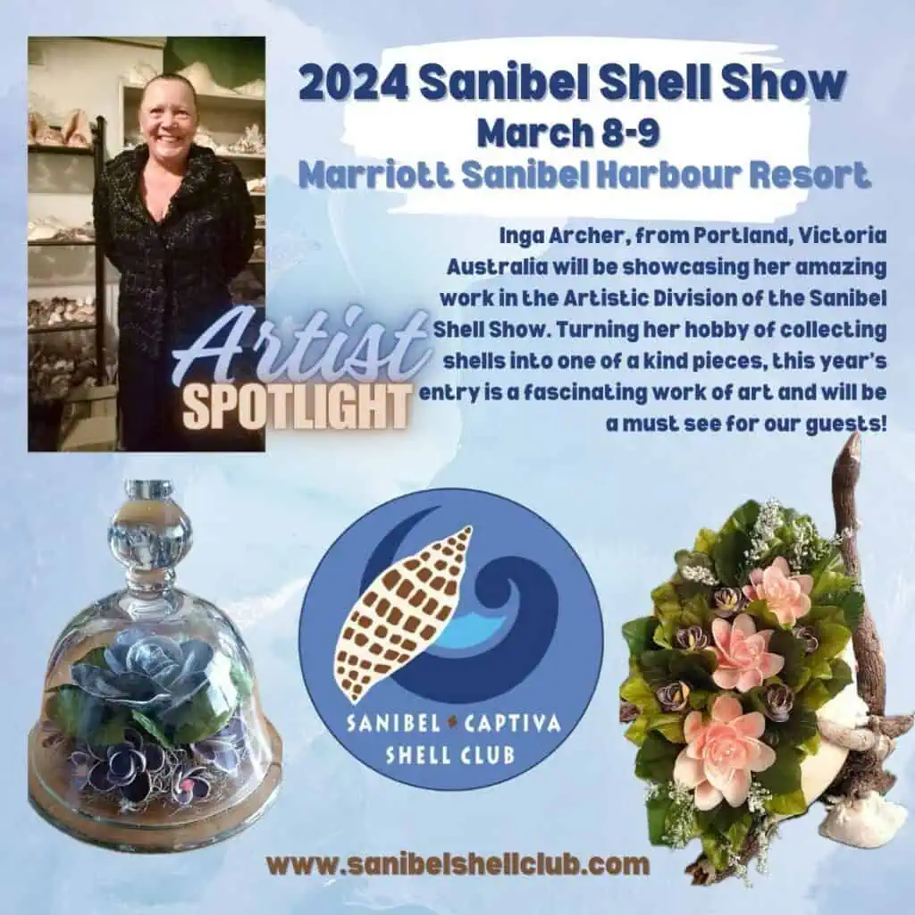 AUSTRALIAN TO COMPETE IN 2024 SANIBEL SHELL SHOW ARTISTIC COMPETITION