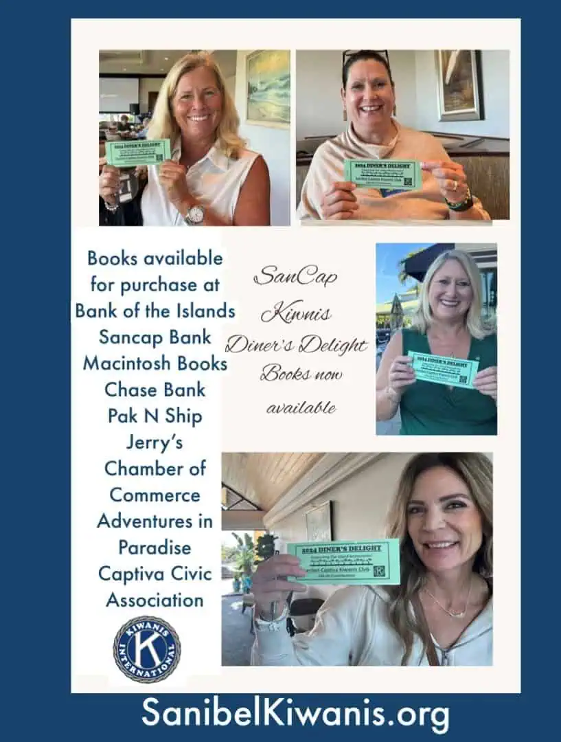 Kiwanis Diner’s Delight Coupon Books Now Available SanibelCaptiva